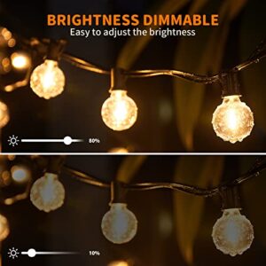 XMCOSY+ Patio Lights, Smart Outdoor String Lights 50Ft, G40 Globe Patio Lights with 25 Dimmable LED Bulbs, APP Control, Work with Alexa, Connectable Waterproof LED Outdoor Lights for Patio Porch