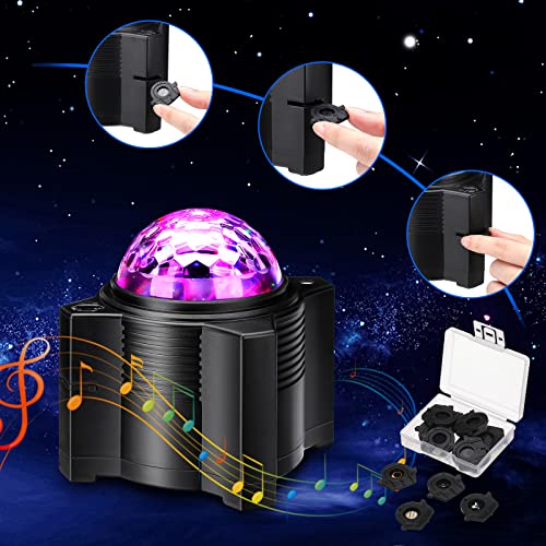WANRAYW Star Projector, 15 in 1 Space Projector, Night Light with Remote Control, Galaxy Projector with Bluetooth Speaker, Moon Light for Bedroom/Game Room/Party, Romantic Star Light for Partners