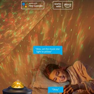 Galaxy Projector Star Projector, Star Night Light Projector for Bedroom with Bluetooth Speaker, Timer, WiFi/APP/Remote Control, Alexa & Google Assistant Control for Kids Adults/Holiday/Birthday/Party