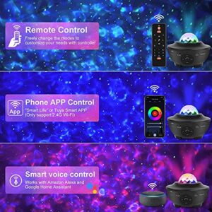 Galaxy Projector Star Projector, Star Night Light Projector for Bedroom with Bluetooth Speaker, Timer, WiFi/APP/Remote Control, Alexa & Google Assistant Control for Kids Adults/Holiday/Birthday/Party