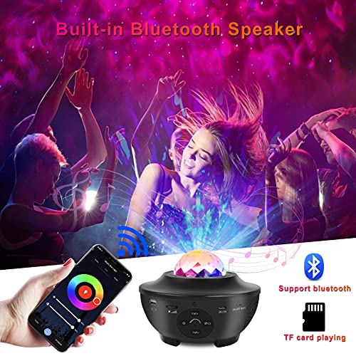 Galaxy Projector Star Projector, Star Night Light Projector for Bedroom with Bluetooth Speaker, Timer, WiFi/APP/Remote Control, Alexa & Google Assistant Control for Kids Adults/Holiday/Birthday/Party