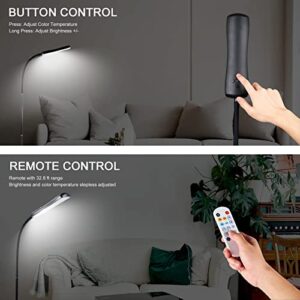 GMK Smart LED Floor Lamp, Standing Lamp Compatible with Alexa Google Home, App Remote Control 10-100% Brightness Reading Lamp Stepless Dimmer Adjustable 2700-6500K for Bedroom Living Room Office