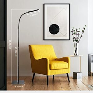 GMK Smart LED Floor Lamp, Standing Lamp Compatible with Alexa Google Home, App Remote Control 10-100% Brightness Reading Lamp Stepless Dimmer Adjustable 2700-6500K for Bedroom Living Room Office