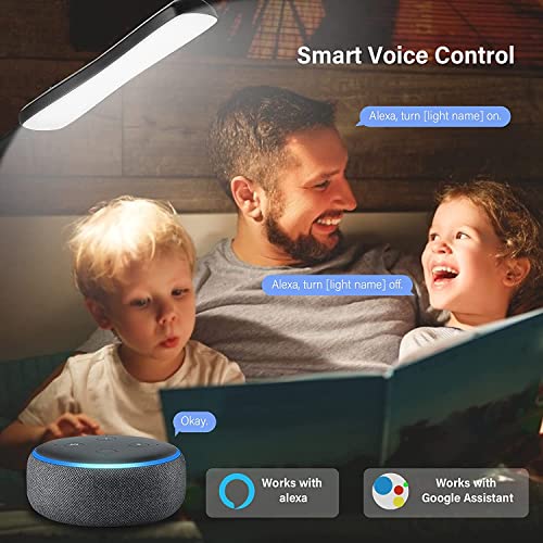 GMK Smart LED Floor Lamp, Standing Lamp Compatible with Alexa Google Home, App Remote Control 10-100% Brightness Reading Lamp Stepless Dimmer Adjustable 2700-6500K for Bedroom Living Room Office