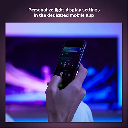 Philips Hue Play HDMI Sync Box to Sync Hue Colored Lights With Music, Movies, and More, HDMI 4K Splitter, 4 HDMI In 1 Out, Philips Hue Bridge and Philips Hue Colored Lights Required