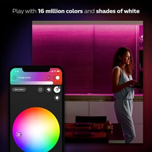 Philips 800268 Hue LightStrip Plus Dimmable LED Smart Light Extension (Compatible with Amazon Alexa, Apple HomeKit, and Google Assistant)