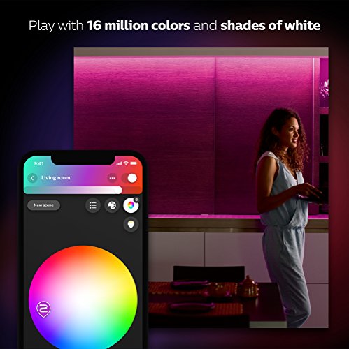 Philips 800268 Hue LightStrip Plus Dimmable LED Smart Light Extension (Compatible with Amazon Alexa, Apple HomeKit, and Google Assistant)