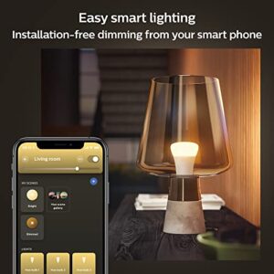 Philips Hue White A19 LED Smart Bulb, Bluetooth & Zigbee Compatible (Hue Hub Optional), Works with Alexa & Google Assistant, 2 Bulbs