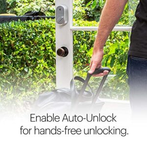 August Smart Lock + Connect Wi-Fi Bridge, Satin Nickel, Works with Alexa, Keyless Home Entry from Anywhere