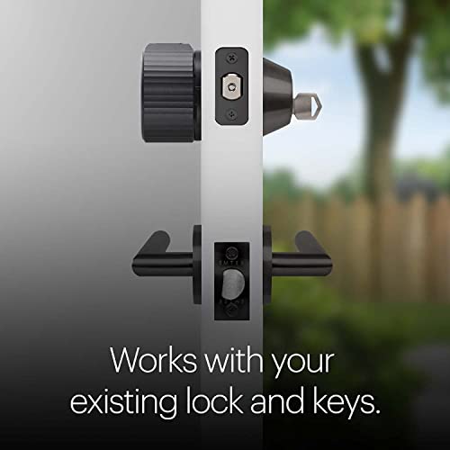 August Wi-Fi, (4th Generation) Smart Lock – Fits Your Existing Deadbolt in Minutes, Matte Black