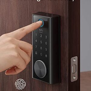 eufy Security S230 Smart Lock Touch & Wi-Fi, Fingerprint Scanner, Keyless Entry Door Lock, Smart Wi-Fi Lock, Bluetooth Electronic Deadbolt, Touchscreen Keypad, BHMA Certified, IP65 Weatherproofing