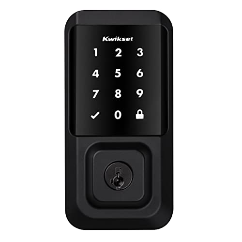 Kwikset 99390-004 Halo Wi-Fi Smart Lock Keyless Entry Electronic Touchscreen Deadbolt Featuring SmartKey Security, Matte Black