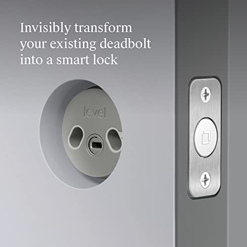 Level Bolt Smart Lock - Smart Deadbolt that Works with Your Existing Lock for Keyless Lock Entry, App-Enabled Bluetooth Lock with Smartphone Access, Compatible with Apple HomeKit