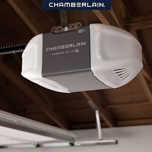 Chamberlain B2405 Smart myQ Smartphone Controlled-Ultra Quiet, Strong Belt Drive, Wireless Keypad Included, Blue Garage Door Opener , White