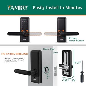 Smart Door Lock, Yamiry Smart Door Handle, Biometric Fingerprint Door Lock, Keyless Entry Door Lock with Handle, Electronic Door Lock, Code Door Lock with Keypad, WiFi Door Lock with APP Control