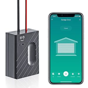 geeni smart garage door opener, wifi app controlled garage opener, compatible with alexa and google home, no remote required