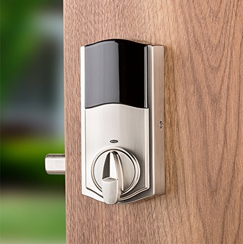 Kwikset Premis Touchscreen Smart Lock Electronic Deadbolt, Works with Apple HomeKit via Apple HomePod or Apple TV, in Satin Nickel