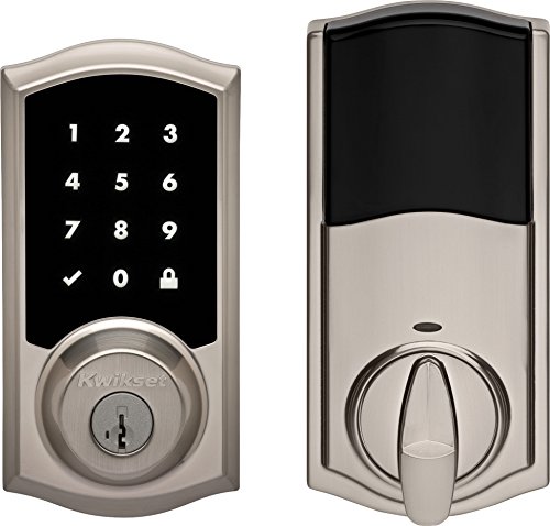 Kwikset Premis Touchscreen Smart Lock Electronic Deadbolt, Works with Apple HomeKit via Apple HomePod or Apple TV, in Satin Nickel