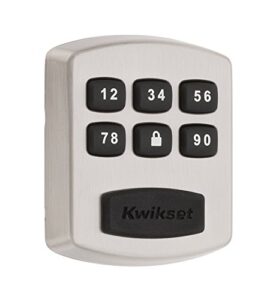 kwikset 99050-003 model 905 value lock keyless entry electronic keypad deadbolt door lock for garage or side door, satin nickel