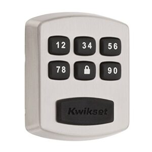 Kwikset 99050-003 Model 905 Value Lock Keyless Entry Electronic Keypad Deadbolt Door Lock for Garage or Side Door, Satin Nickel