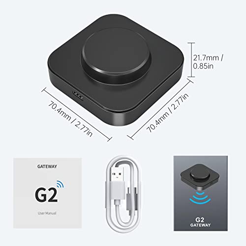 SMONET Smart Lock Wi-Fi Gateway, G2 Gateway Wi-Fi Bridge Remote Control Keyless Entry Door Lock, Smart Hub Work with Alexa, Google Home Voice Control for Homes and Hotel