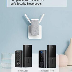 Certified Wi-Fi Bridge for eufy Security Smart Lock, Remote Wi-Fi Unlocking, Instant Notifications, Connect to The Google Assistant or Alexa, Official eufy Accessory.