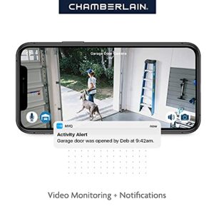 Chamberlain B6753T Smart Garage Door Opener, Video Streaming & Advanced Corner LED Lighting-myQ Smartphone Controlled-Ultra Quiet, Strong Belt Drive & MAX Lifting Power