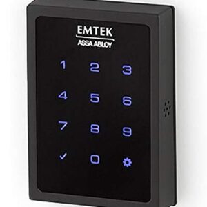 Emtek Empowered Motorized Touchscreen Keypad Smart Deadbolt - Connected by August, Flat Black Coated (US19), Model: EMP1101US19