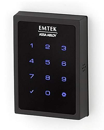 Emtek Empowered Motorized Touchscreen Keypad Smart Deadbolt - Connected by August, Flat Black Coated (US19), Model: EMP1101US19