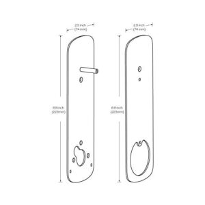 ULTRALOQ UUL-UL3-DCP-SN UL3 BT Deadbolt Cover Plate, Accessory, Satin Nickel