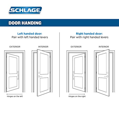 SCHLAGE Connect Camelot Touchscreen Deadbolt with Built-In Alarm and Handleset Grip with Accent Lever, Satin Nickel, FE469NX ACC 619 CAM LH, Works with Alexa