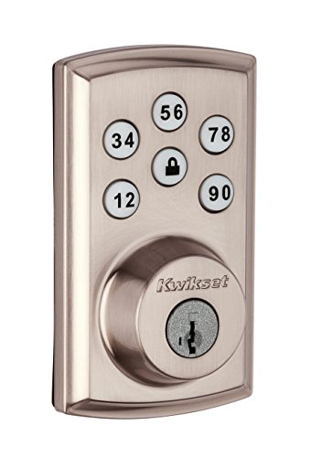 Kwikset 98880-004 SmartCode 888 Smart Lock Touchpad Electronic Deadbolt Door Lock with Z-Wave Plus Featuring SmartKey Security in Satin Nickel