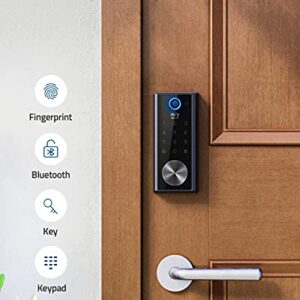 eufy Security E130 Smart Lock Touch, Fingerprint Keyless Entry Door Lock, Bluetooth Electronic Deadbolt, Touchscreen Keypad, IP65 Weatherproofing, Compatible with Wi-Fi Bridge (Sold Separately)