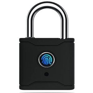 fingerprint padlock, bluetooth lock, mobile app, smart padlock , water resistant, usb rechargeable,suitable for gym ,outdoor,warehouse, sports,suitcase, bike, school, fence and storage