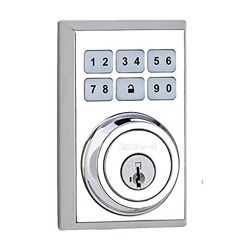 Kwikset 99100-082 SmartCode Electronic Deadbolt Featuring Smartkey Re-Key Security and Z-Wave Technology, Polished Chrome