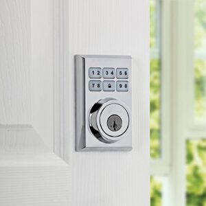 Kwikset 99100-082 SmartCode Electronic Deadbolt Featuring Smartkey Re-Key Security and Z-Wave Technology, Polished Chrome