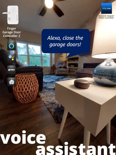 YoLink Smart Garage Door Solution Kit - Convert Any Garage Door to Smart in Seconds! Battery-Powered, No-Wires, No-Tools Super-Easy Installation. Compatible with Alexa & IFTTT