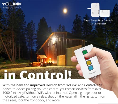 YoLink Smart Garage Door Solution Kit - Convert Any Garage Door to Smart in Seconds! Battery-Powered, No-Wires, No-Tools Super-Easy Installation. Compatible with Alexa & IFTTT