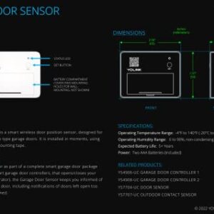 YoLink Smart Garage Door Solution Kit - Convert Any Garage Door to Smart in Seconds! Battery-Powered, No-Wires, No-Tools Super-Easy Installation. Compatible with Alexa & IFTTT