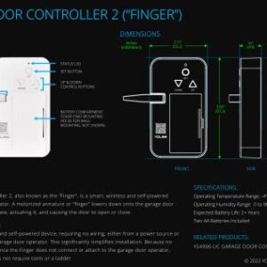 YoLink Smart Garage Door Solution Kit - Convert Any Garage Door to Smart in Seconds! Battery-Powered, No-Wires, No-Tools Super-Easy Installation. Compatible with Alexa & IFTTT