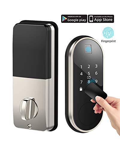 Smart Lock with Deadbolt, Keyless Entry Door Locks with Deadbolts, Smart Doors Locks with Electric Deadbolt Touch Screen Keypads, Working with Alexa and Google Home