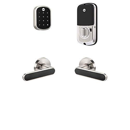 Yale Security B-YRD256-ZW-KCB-619 Yale Assure Lock SL with Z-Wave with Kincaid BK Works with Ring Alarm, Smartthings, and Wink Smart Touchscreen Deadbolt with Matching Lever, Key-Free, Satin Nickel