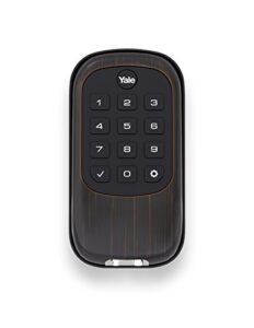 yale security real living keyless push button deadbolt with z-wave, oil rubbed bronze