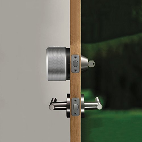 August AUG-SL-CON-S03 Silver Smart Lock Pro, 3rd Generation-Dark Gray, Apple Home Kit Compatible and Z-Wave Plus Enabled