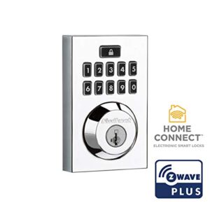 Kwikset 99140-021 914CNT ZW500 26 SMT CP Smart Lock, Contemporary Polished Chrome