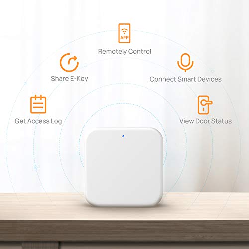 WiFi Gateway Support TT Lock App Remotely Control Keyless Entry Door Lock Wi-Fi Bridge Gateway Work with Alexa Smart Device Voice Control Bluetooth Lock Smart Hub for Holify Electronic Lock by Holify