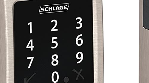 Schlage Lock Company BE468CEN619 Connect Century Touchscreen Deadbolt, Satin Nickel