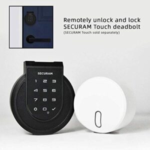 SECURAM Smart Hub, Wi-Fi Bridge for SECURAM Touch Smart Lock Deadbolt with Fingerprint for Remote and Voice Control, Works with iOS and Android