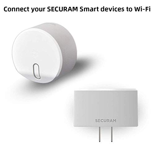 SECURAM Smart Hub, Wi-Fi Bridge for SECURAM Touch Smart Lock Deadbolt with Fingerprint for Remote and Voice Control, Works with iOS and Android