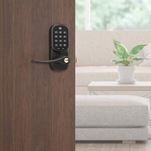 Yale Assure Lever - Z-Wave Smart Door Lever for Keyless Access (for doors with no deadbolt) - Works with Ring Alarm, Samsung SmartThings and More - Bronze